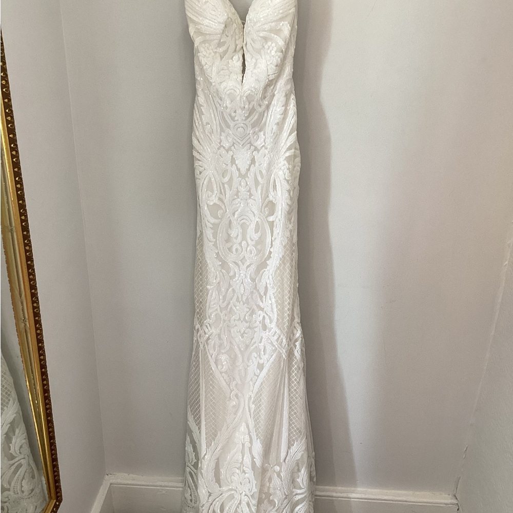 Elegant White Lace Gown